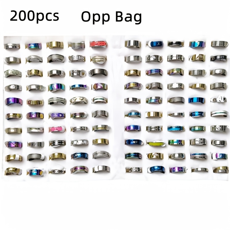 Assorted 10/20/30/50/100/200pcs Women's Stackable Rings